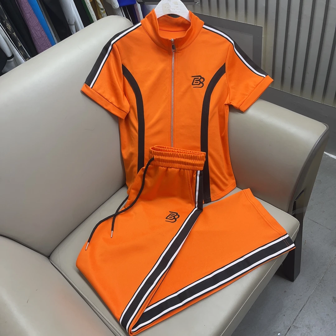 715#深圳南油原创洋气2025新款减龄运动休闲套装女夏