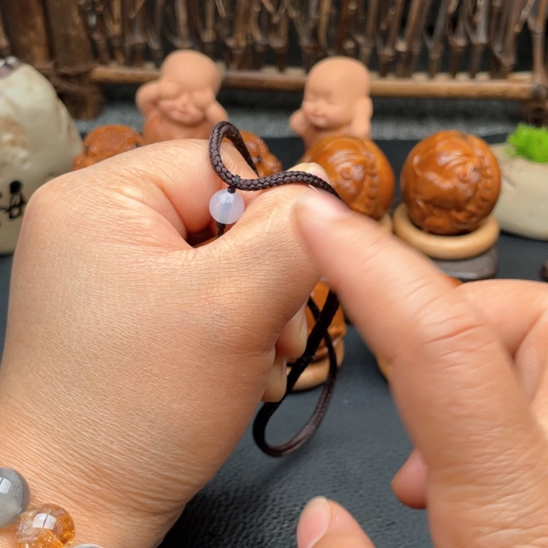 把件橄榄核三面37穿配