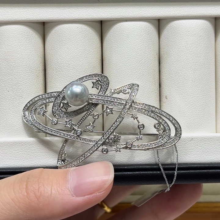 胸饰海水珍珠合金真多麻8-9mm 184号