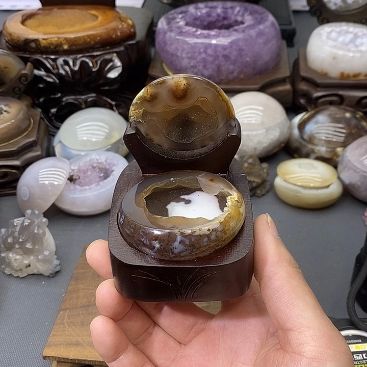 紫晶未镶嵌摆件聚宝盆