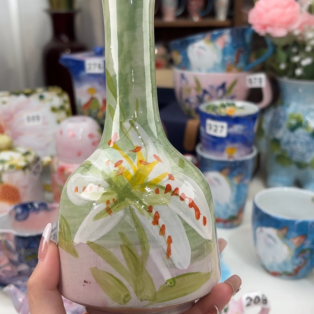 瓷片景德镇手绘高温釉下彩陶瓷茶具
