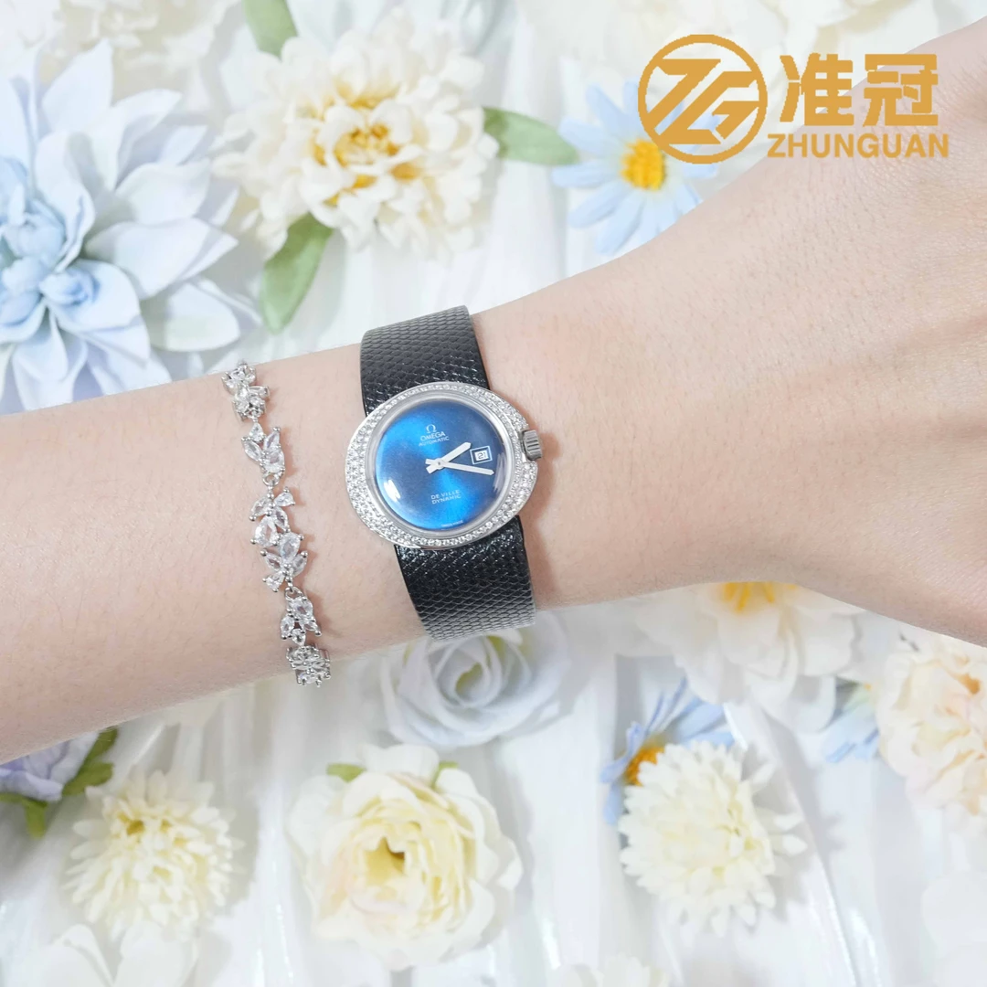 95新 Omega/欧米茄 32mm自动机械FN5971碟飞系列瑞士后镶钻