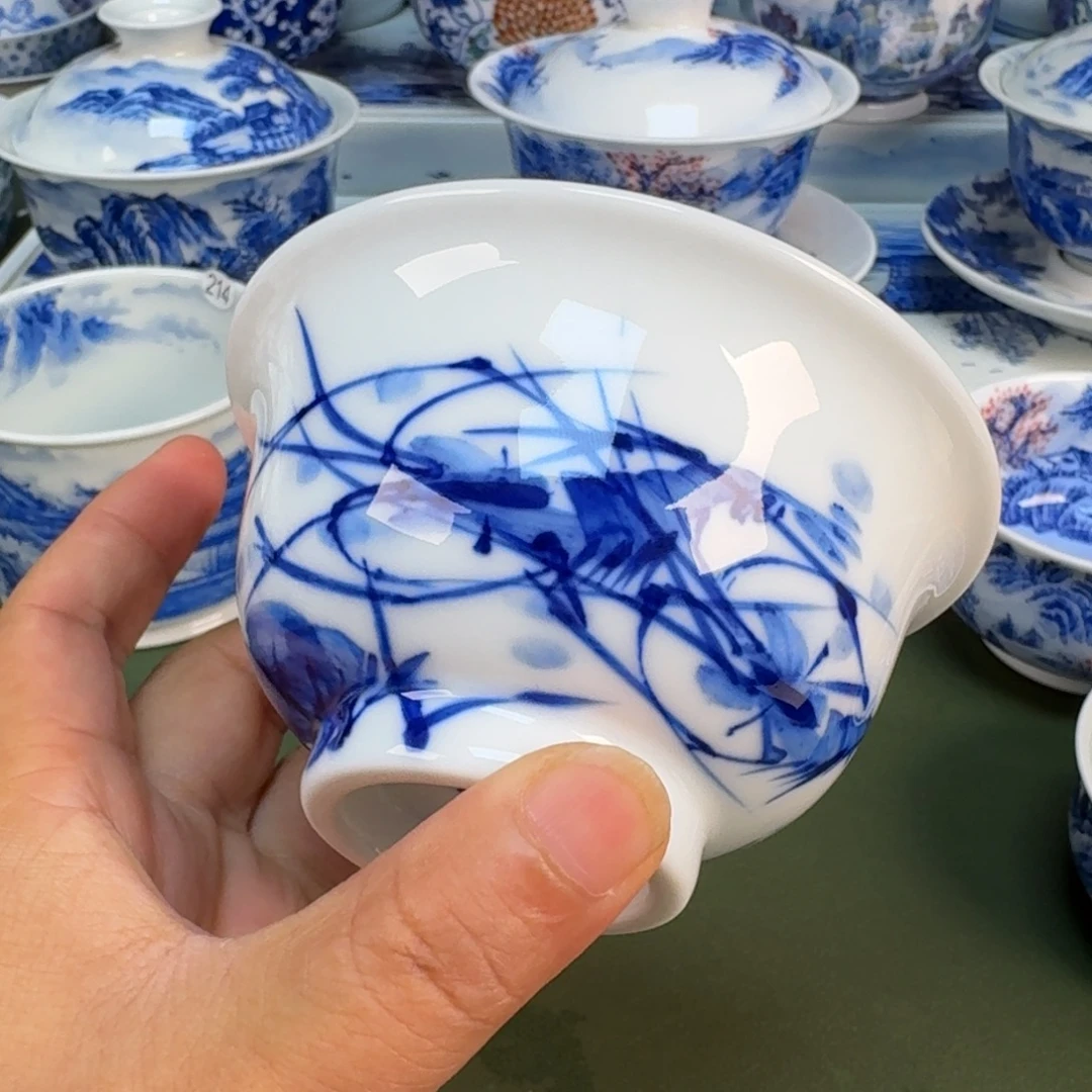景德镇纯水绘茶具圆圆269