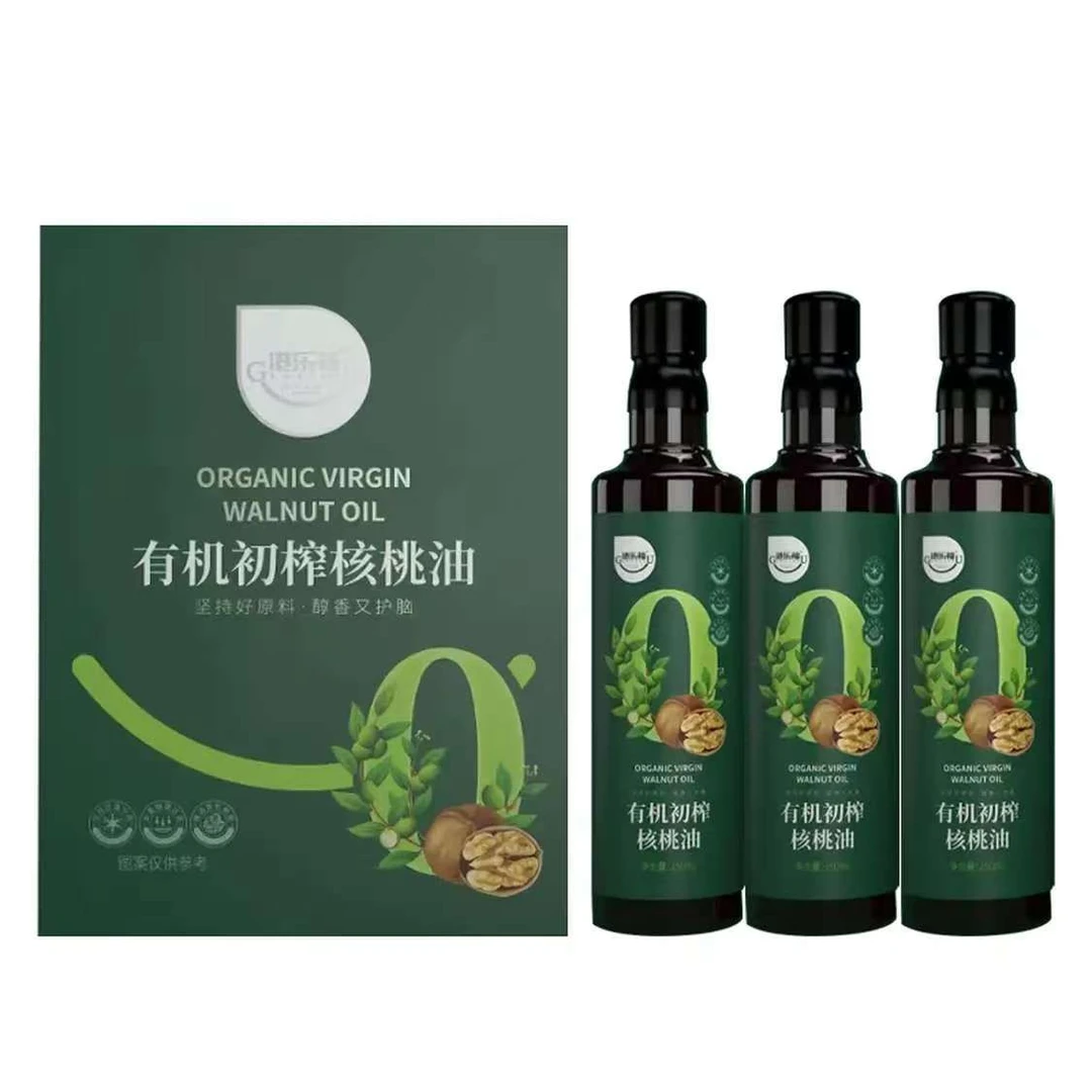 港乐福有机核桃油250ml*3低温冷榨无添加一瓶一码凉拌热炒食用油
