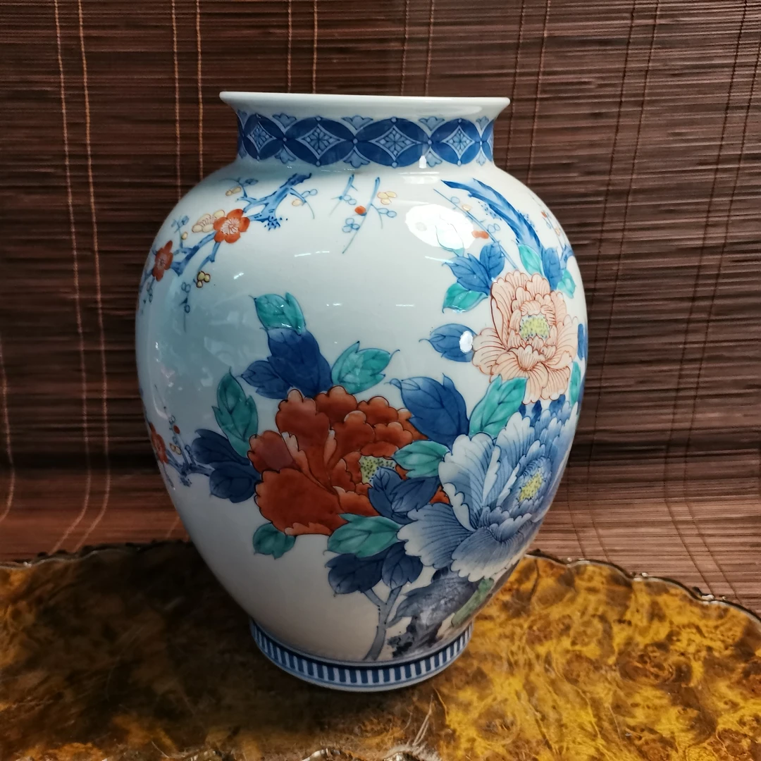 蜜安瓷海外回流锅岛花瓶
