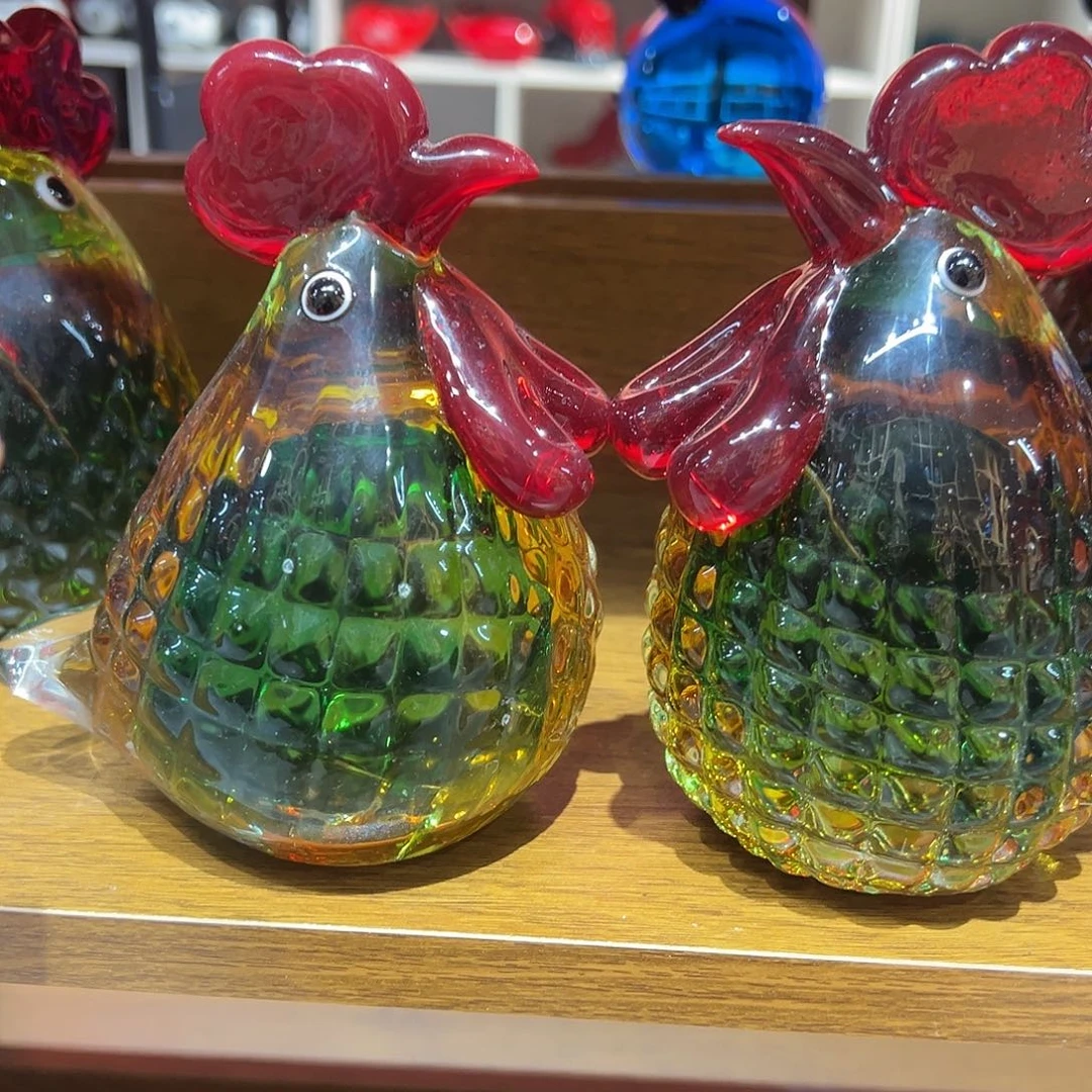 琉璃手工艺品瑕疵一对