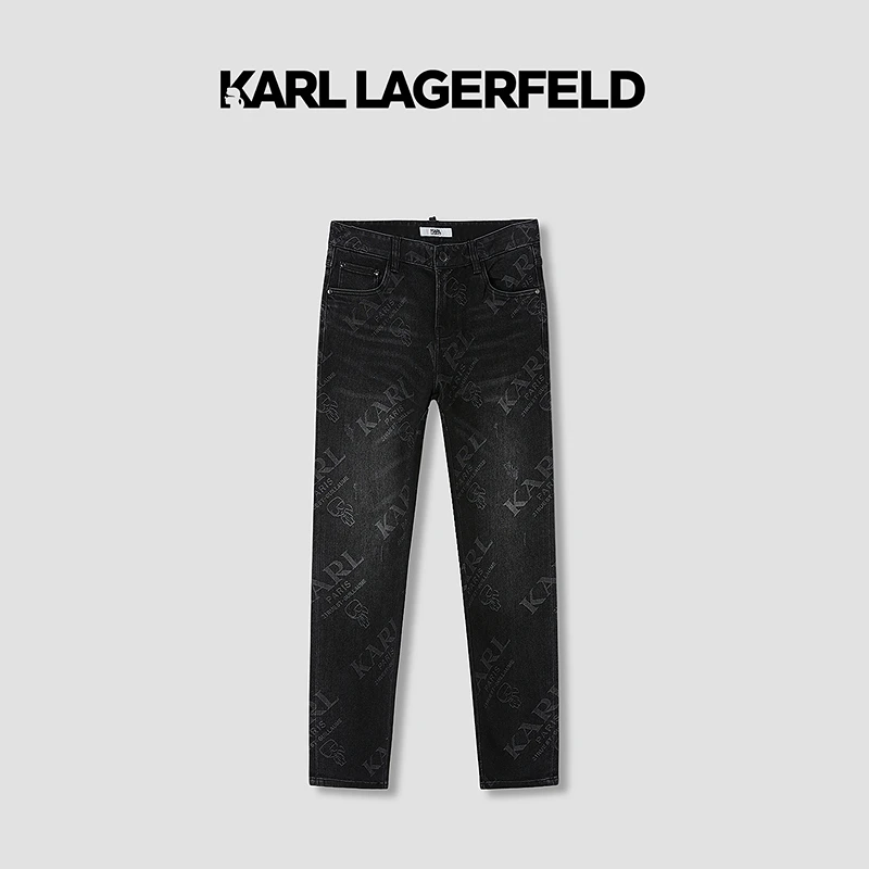 【臻享男装】KARL LAGERFELD卡尔拉格斐24新直筒牛仔裤1K1D50403074
