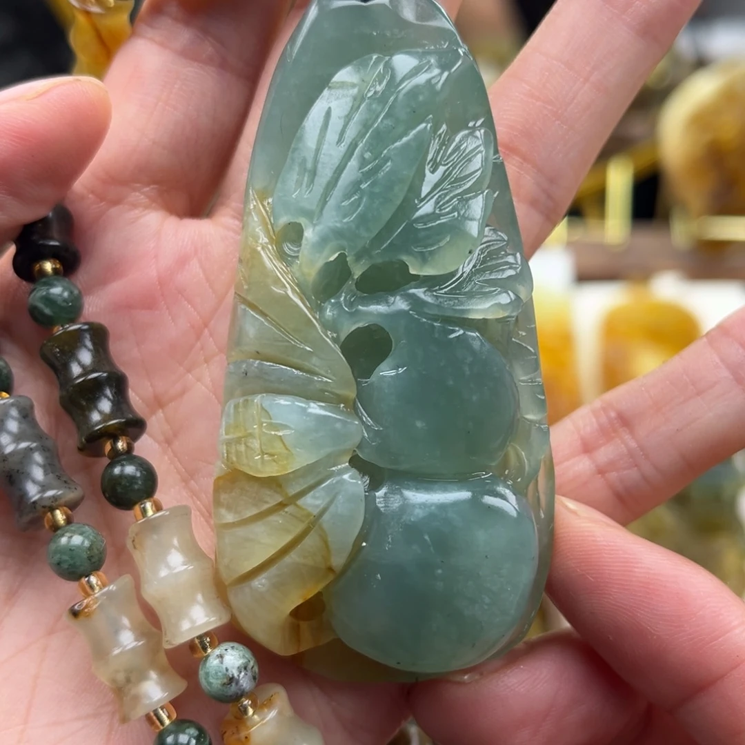 岫玉未镶嵌挂件挂件