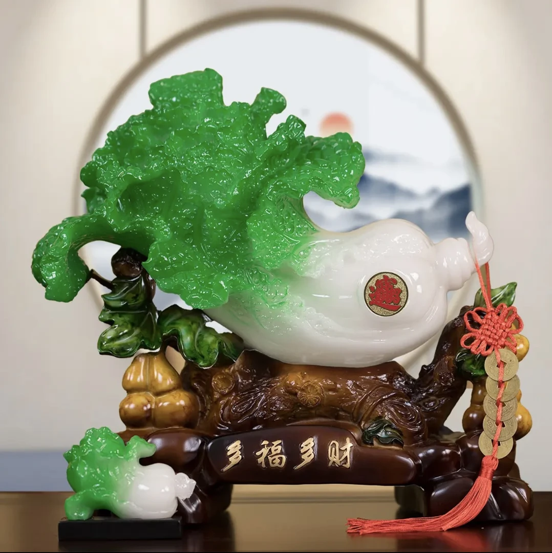 多福多财白菜摆件 玖玖工艺