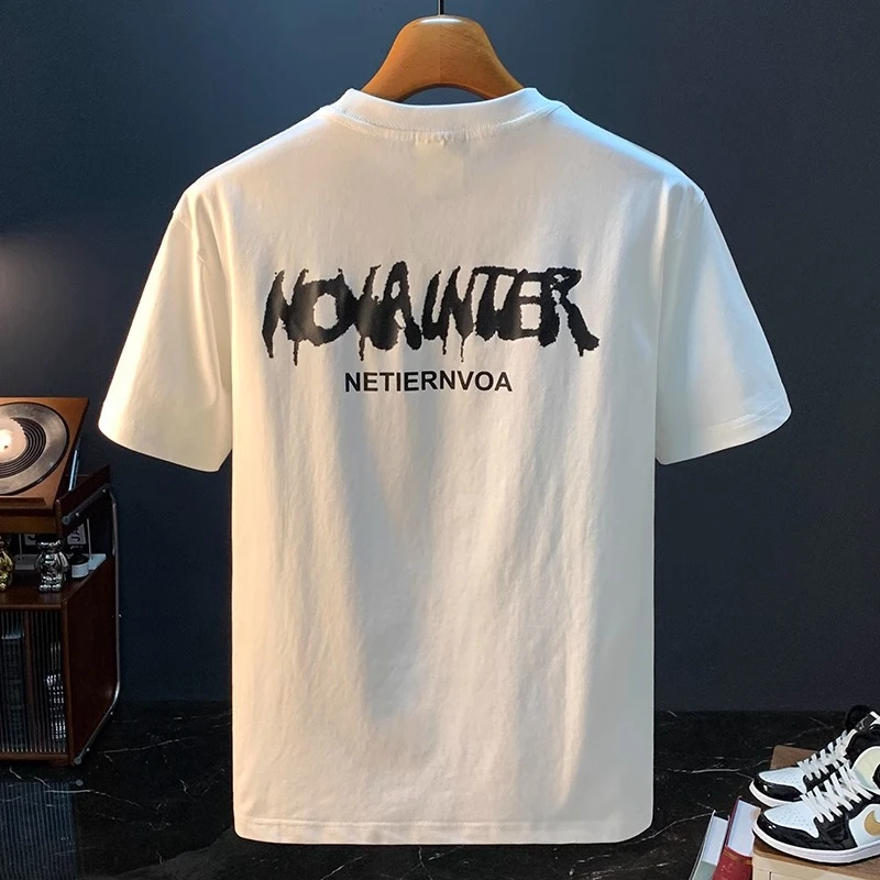 夏季新款短袖T恤男士印花体恤透气吸汗男款百搭打底衫