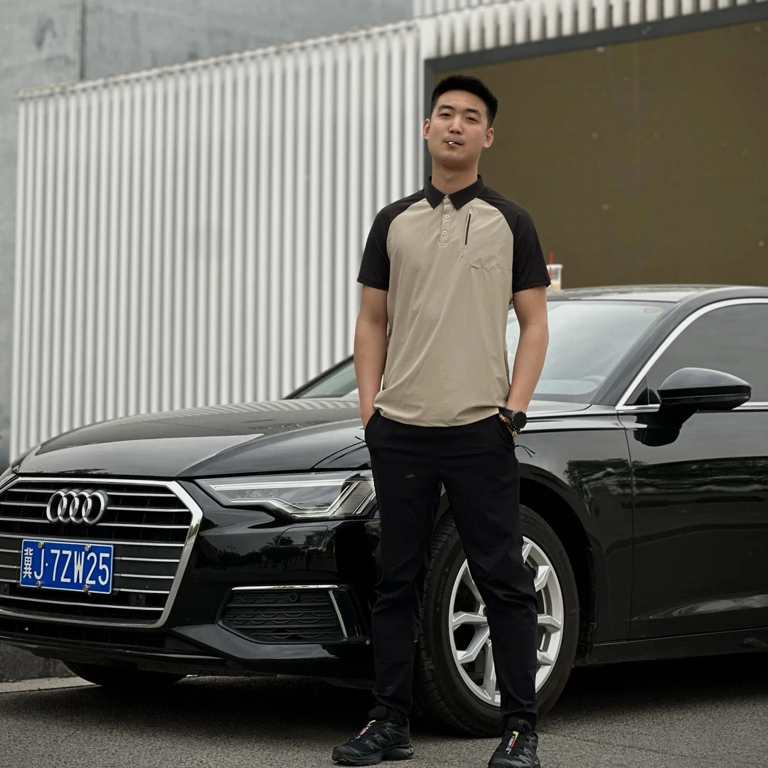 夏季男士通勤POLO衫凉感透气弹力冰丝轻奢舒适抗菌