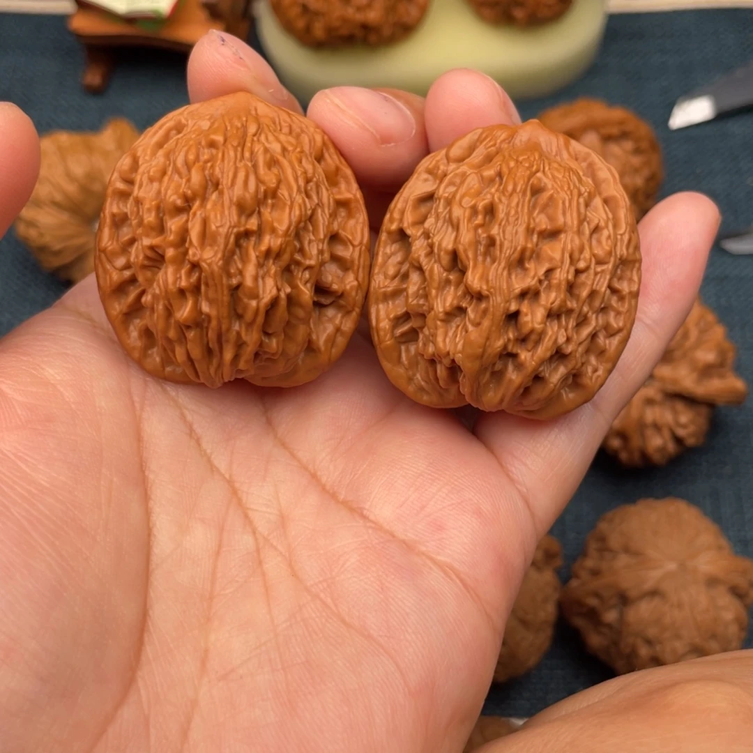 把件文玩核桃37麦穗虎头全品