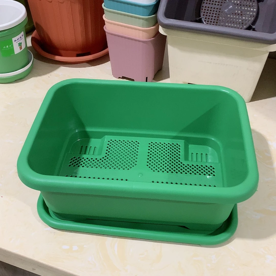 树脂菜盆40绿3个带托