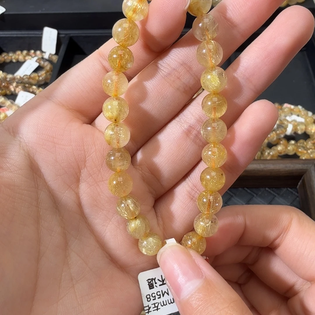 未镶嵌发晶手链天然金发晶