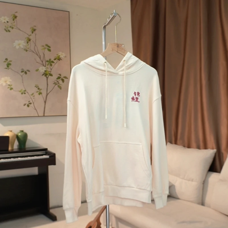 G188 锦鲤刺绣流苏设计连帽卫衣女 419A01