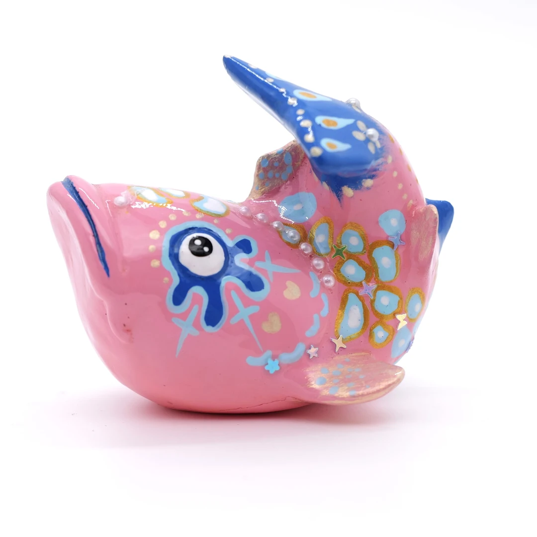 PM 王甜心工作室《鱼》摆件石膏，仅一件（非王甜心本人绘画）