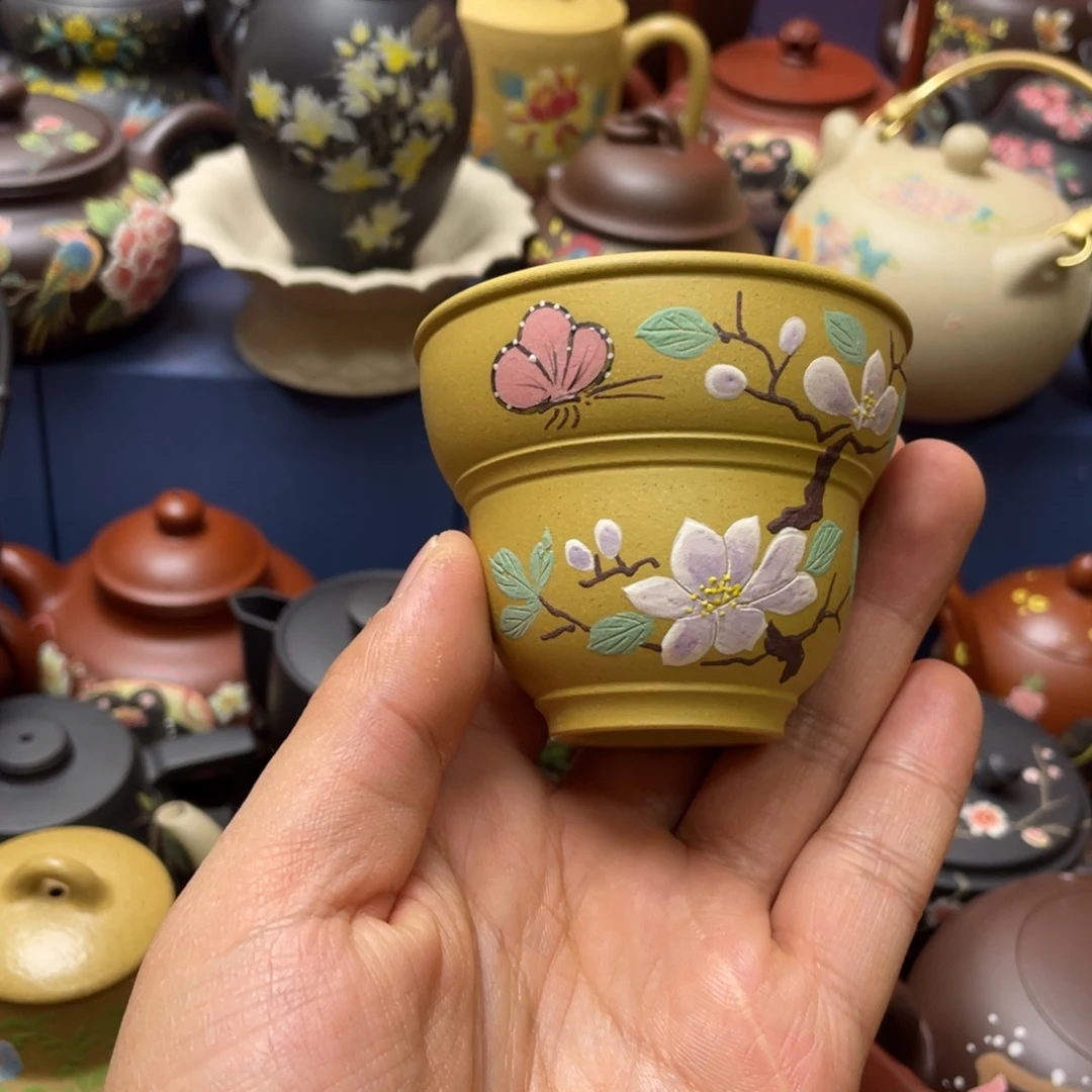 红泥茶杯紫砂主人杯80cc