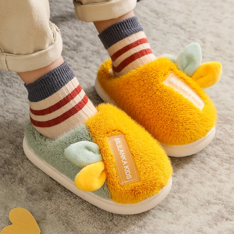 儿童棉拖鞋秋冬季2025新款卡通可爱时尚加绒加厚宝宝室外居家拖鞋