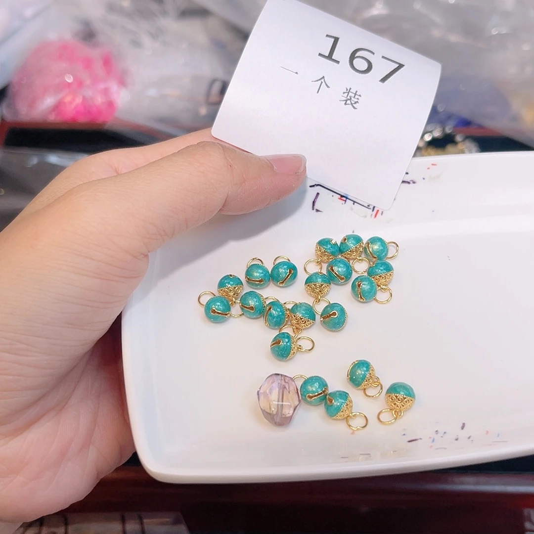 紫晶珠宝半成品银S925镀金镶嵌167