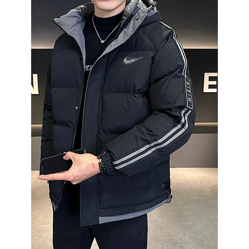 羽绒服男冬季新款连帽加厚保暖青年宽松休闲百搭棉衣外套