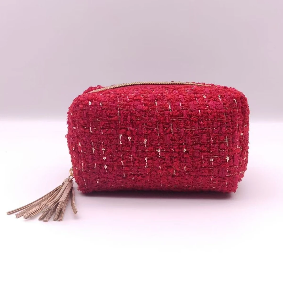 【小莱雅】k172春季新款红色小香风化妆包收纳包时尚百搭洗漱包便携