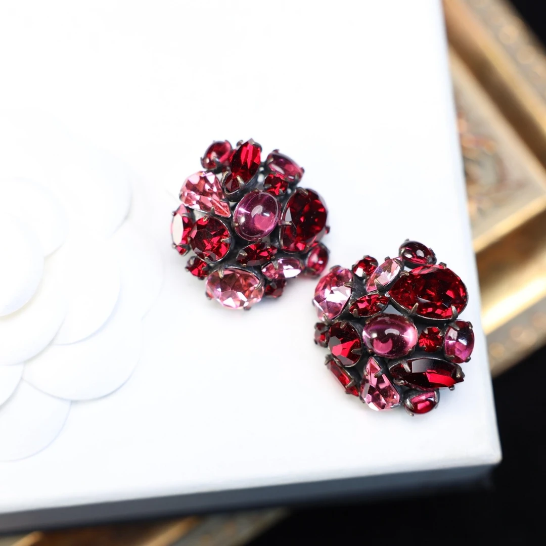 合金耳饰 柚礼中古/紫色耳夹cx510804