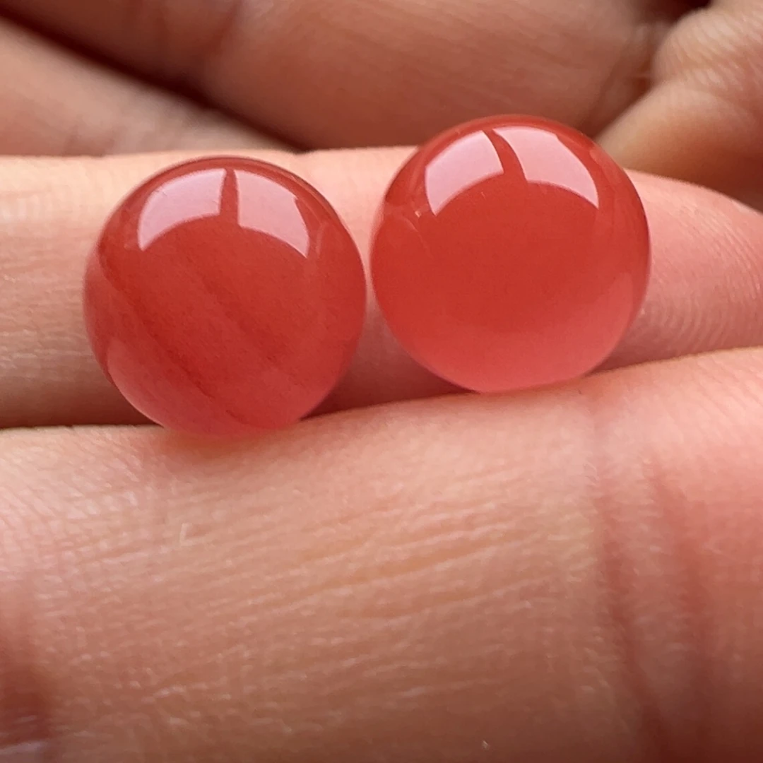 南红玛瑙圆珠10皮裂未镶嵌W***-