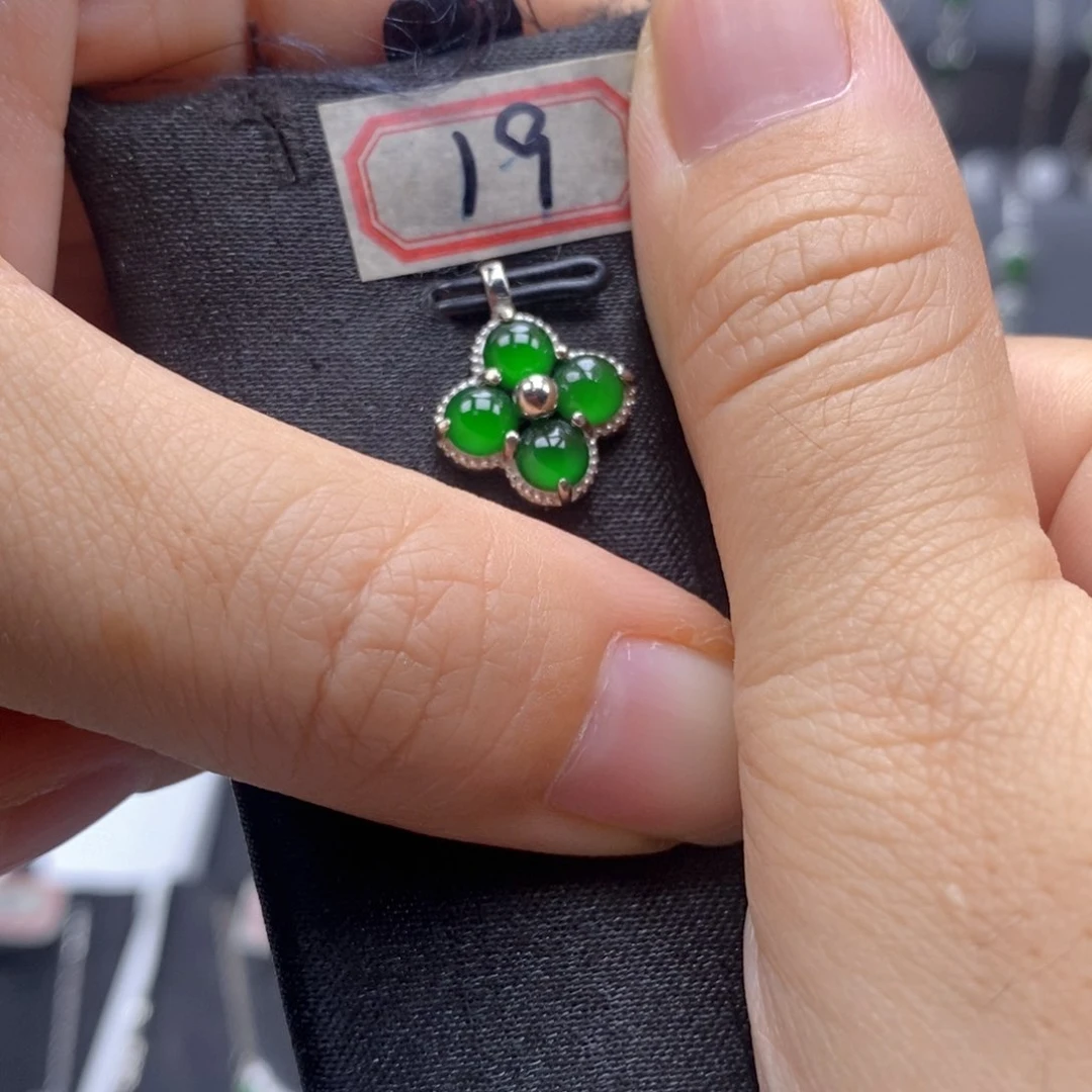 翡翠银S925镶嵌颈饰19号