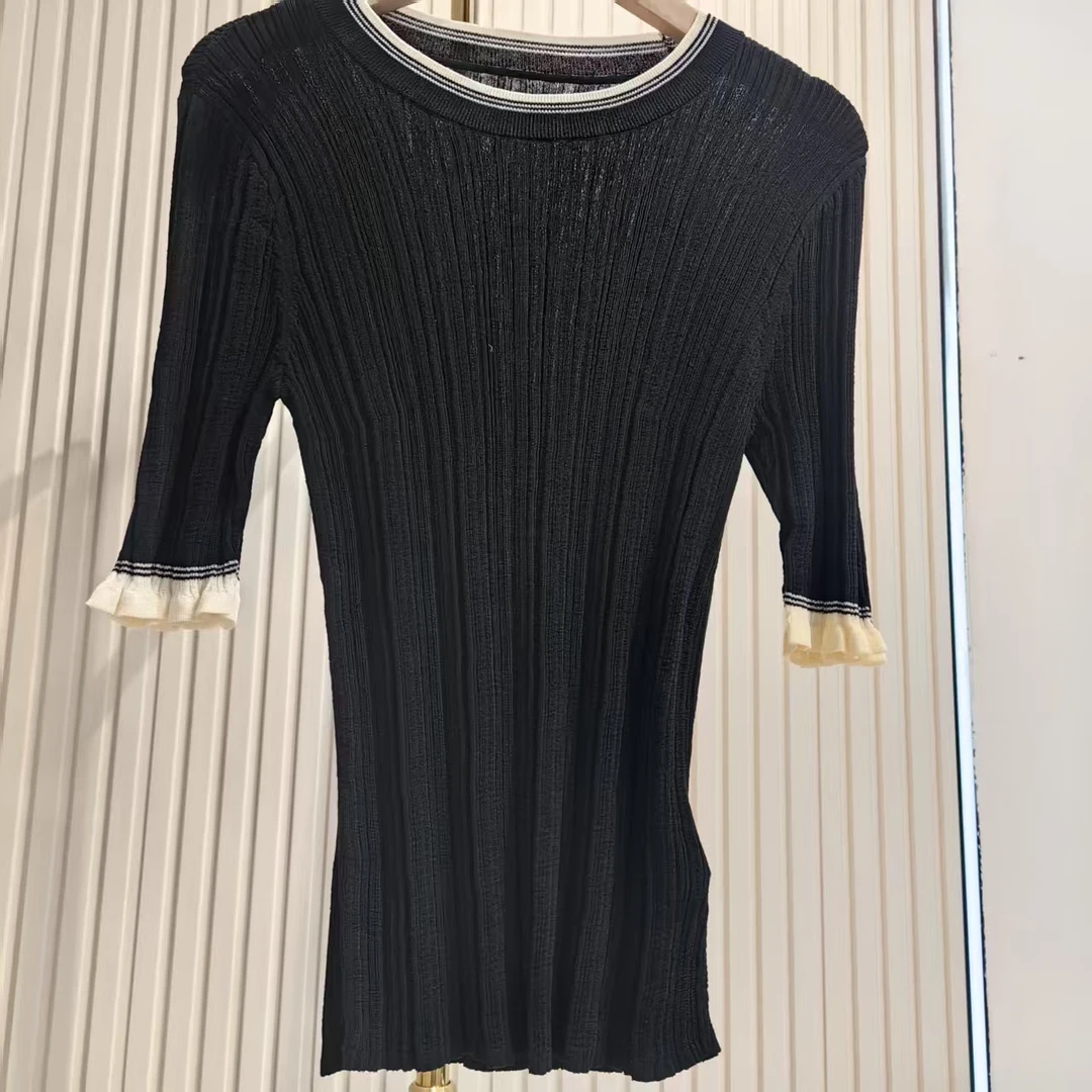 大喜【禾家】针织蕾花袖针织衫（6931-3218）