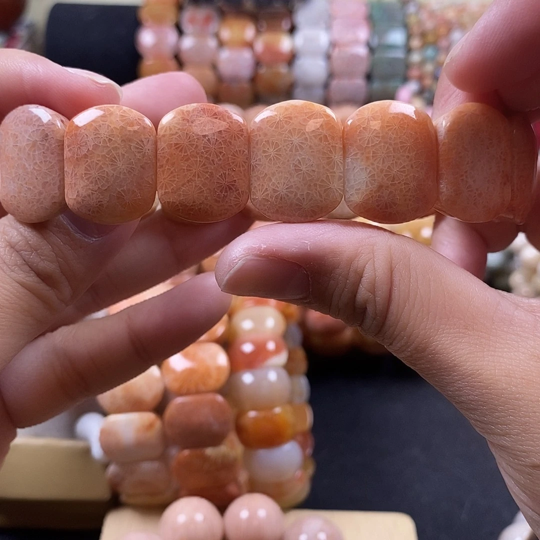 硅化珊瑚（珊瑚玉）未镶嵌手牌28号