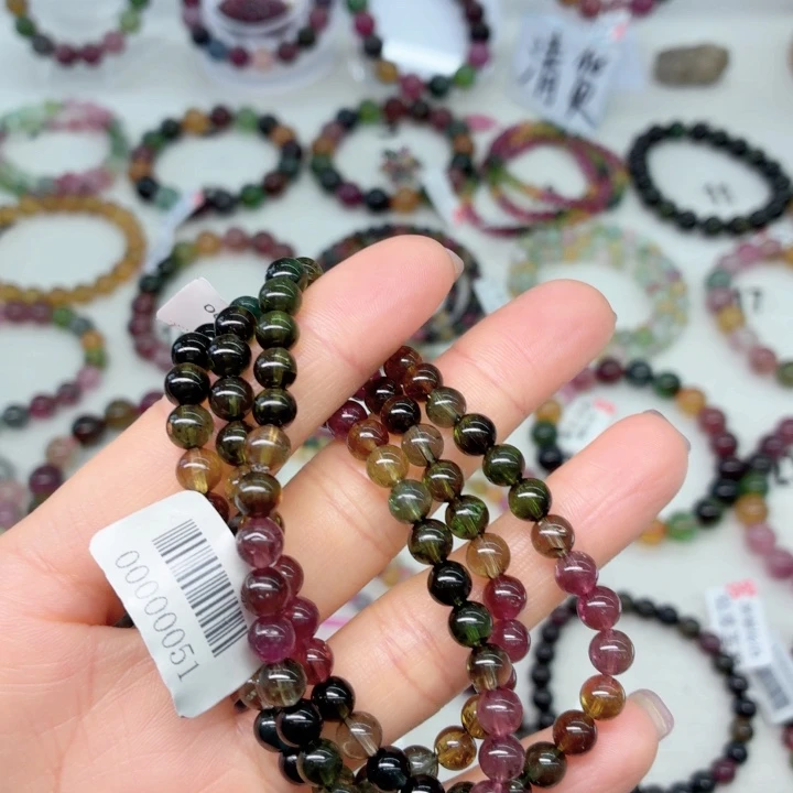 碧玺未镶嵌手链42