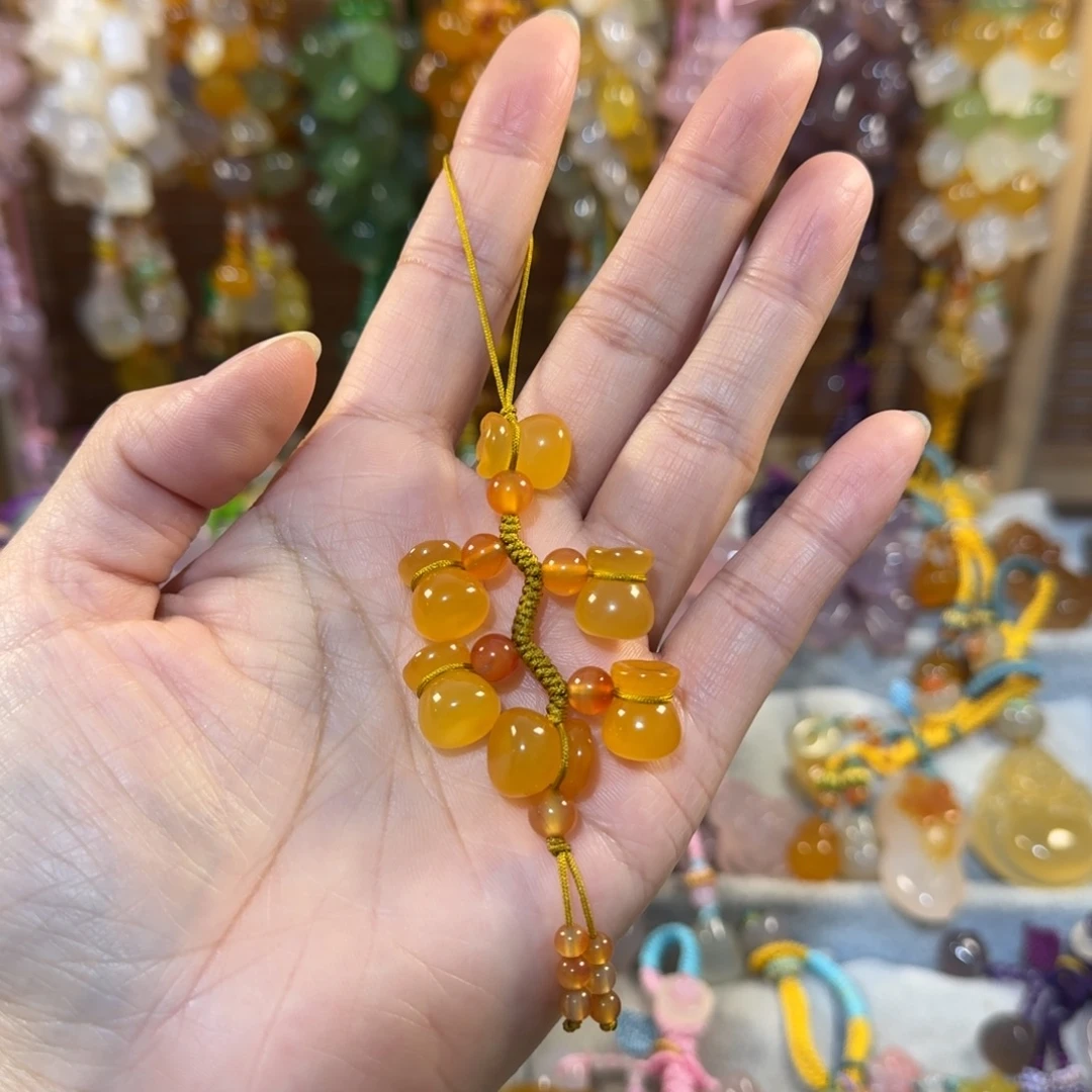 玛瑙/玉髓未镶嵌手机挂件