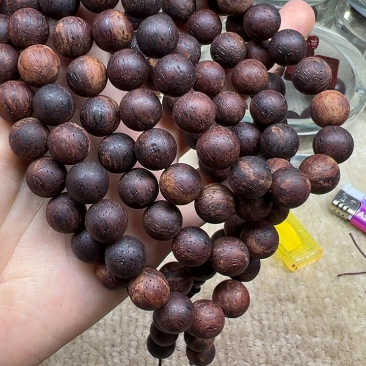 藤类缅甸小叶降真香1.0/108颗紫黄油