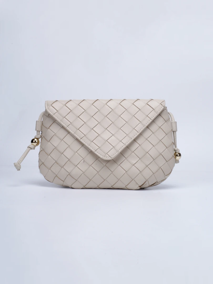 新款时尚羊皮小众编织斜挎包单肩包手拿包百搭信封包女士手机包