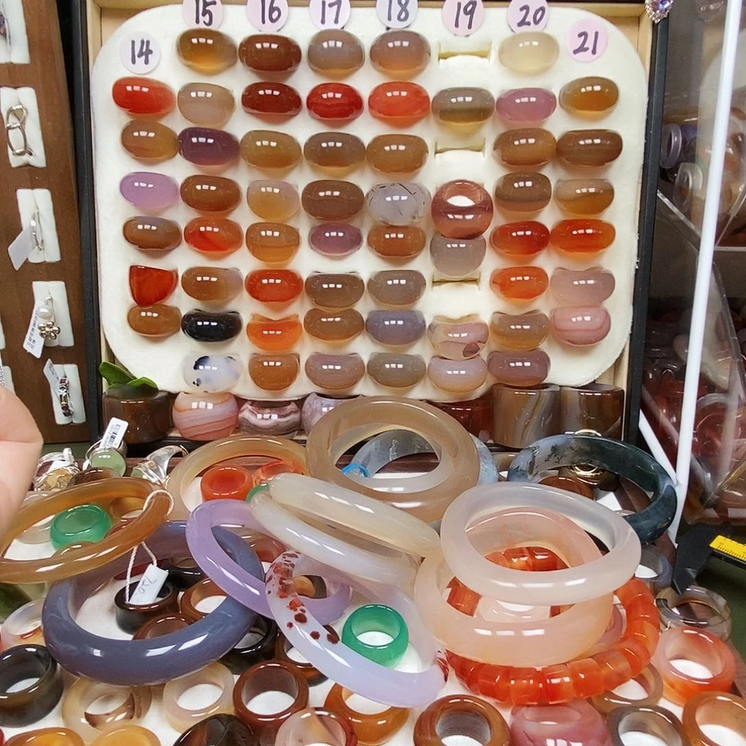 !***玛瑙/玉髓未镶嵌戒指