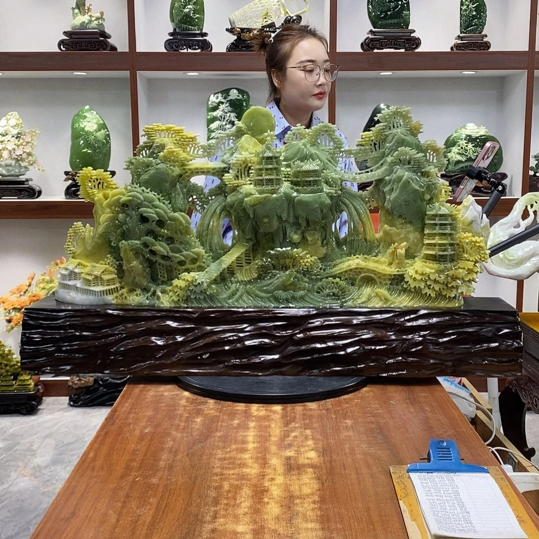 悟***下玉山水摆件 玄关摆件