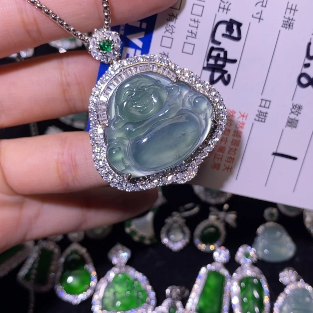 翡翠未镶嵌颈饰天然