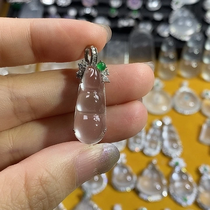 石英质玉银S925镶嵌颈饰