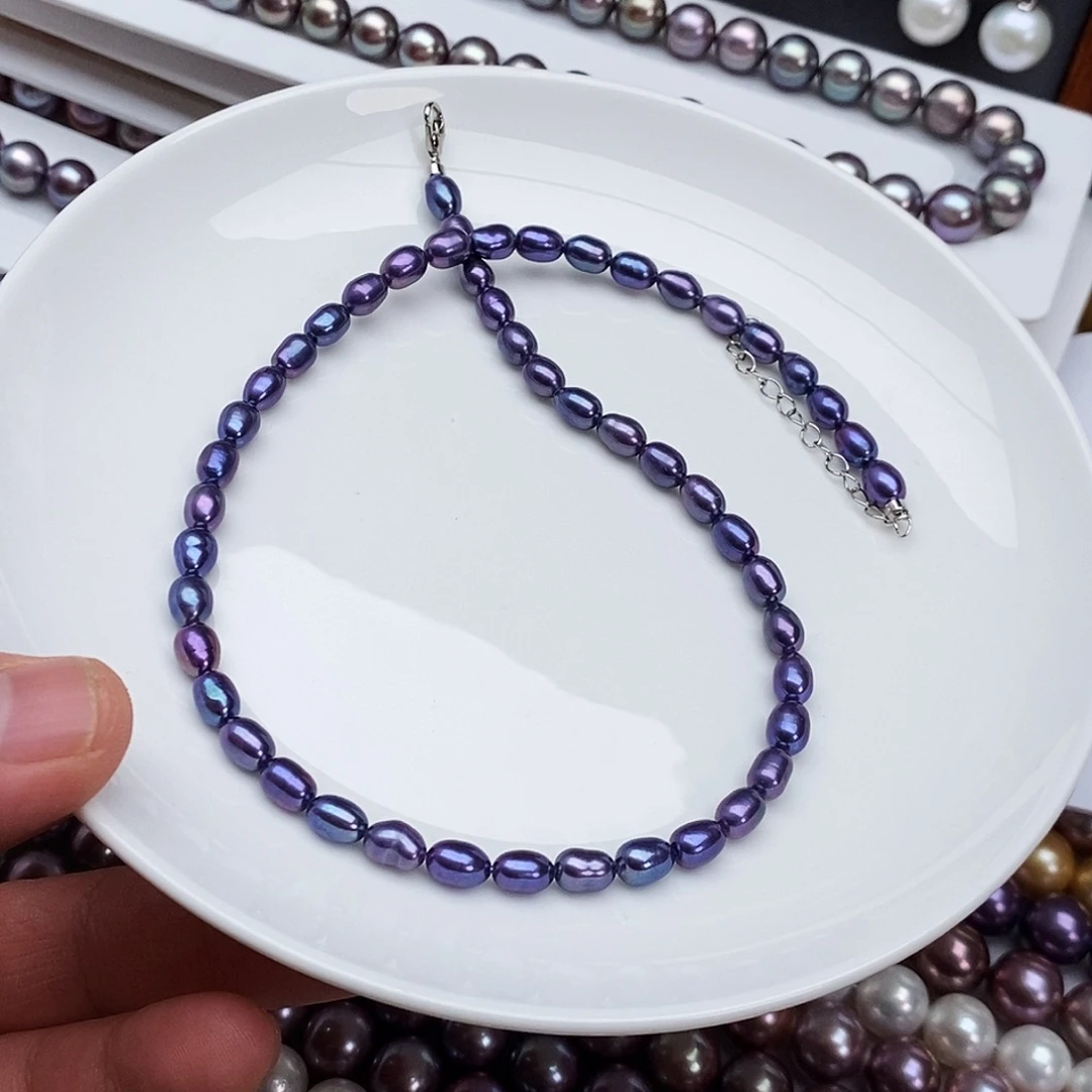 淡水珍珠颈饰银S925镶嵌