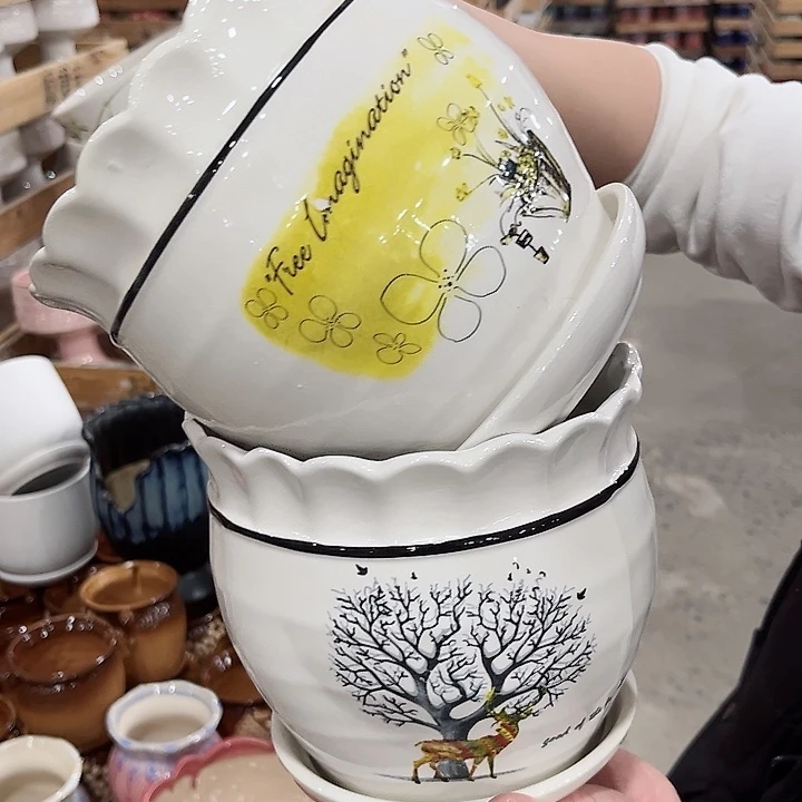 陶瓷陶瓷多肉植物花盆