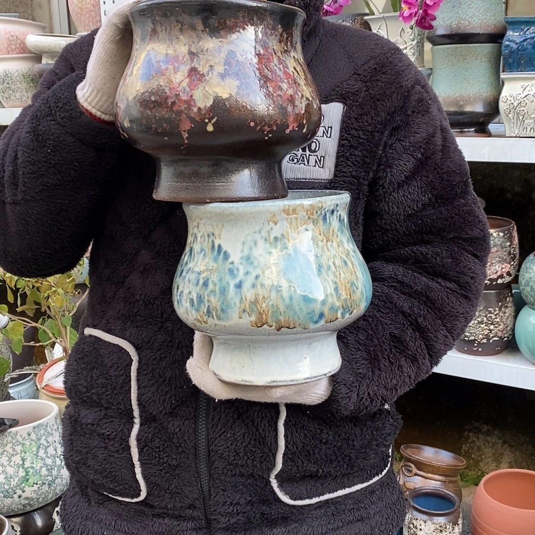 花盆紫砂口18高18福利俩个