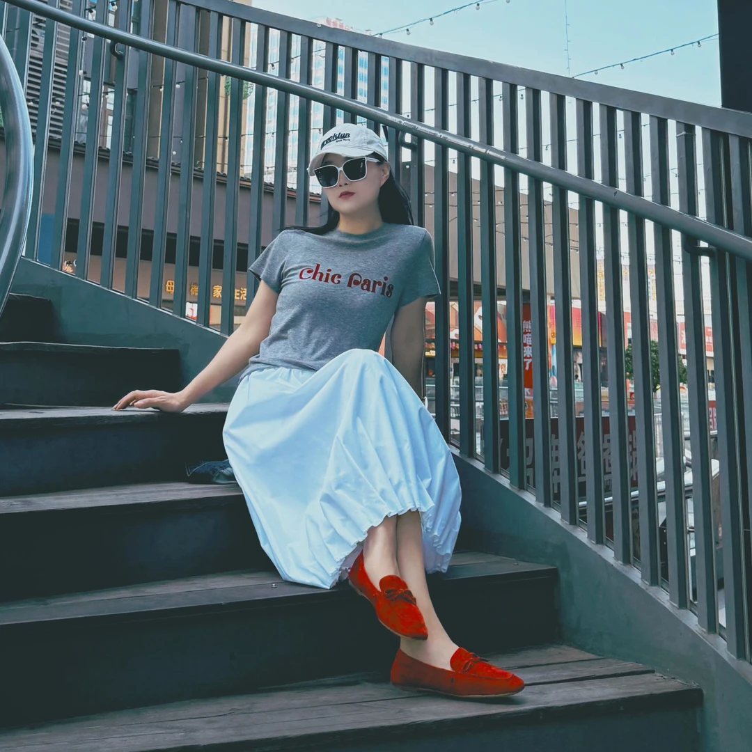 WMRJ【时尚巴黎】灰色字母T恤精纺羊毛舒适亲肤高级百搭时尚T恤