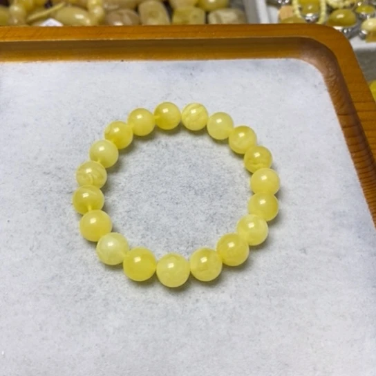 蜜蜡裸石未镶嵌手串