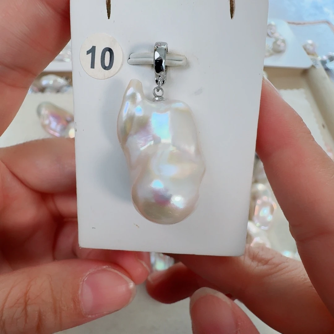 淡水珍珠银S925镶嵌颈饰