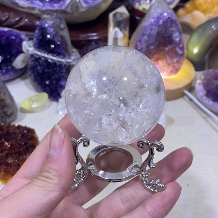 紫晶水晶球未镶嵌