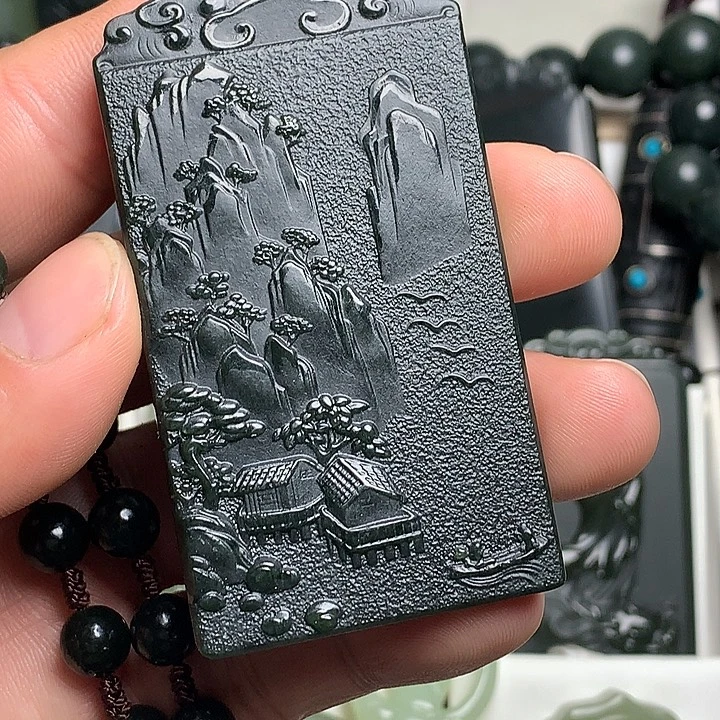 和田玉（青玉）未镶嵌颈饰