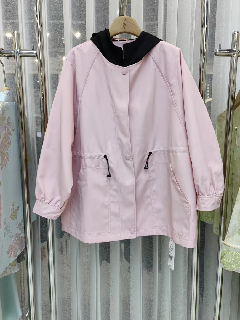 【红姐严选】新款休闲带帽风衣-SYQ5011