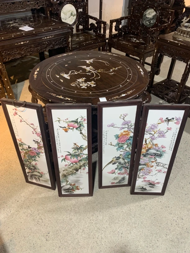 住宅家具桌子五件套加瓷板画一套定金