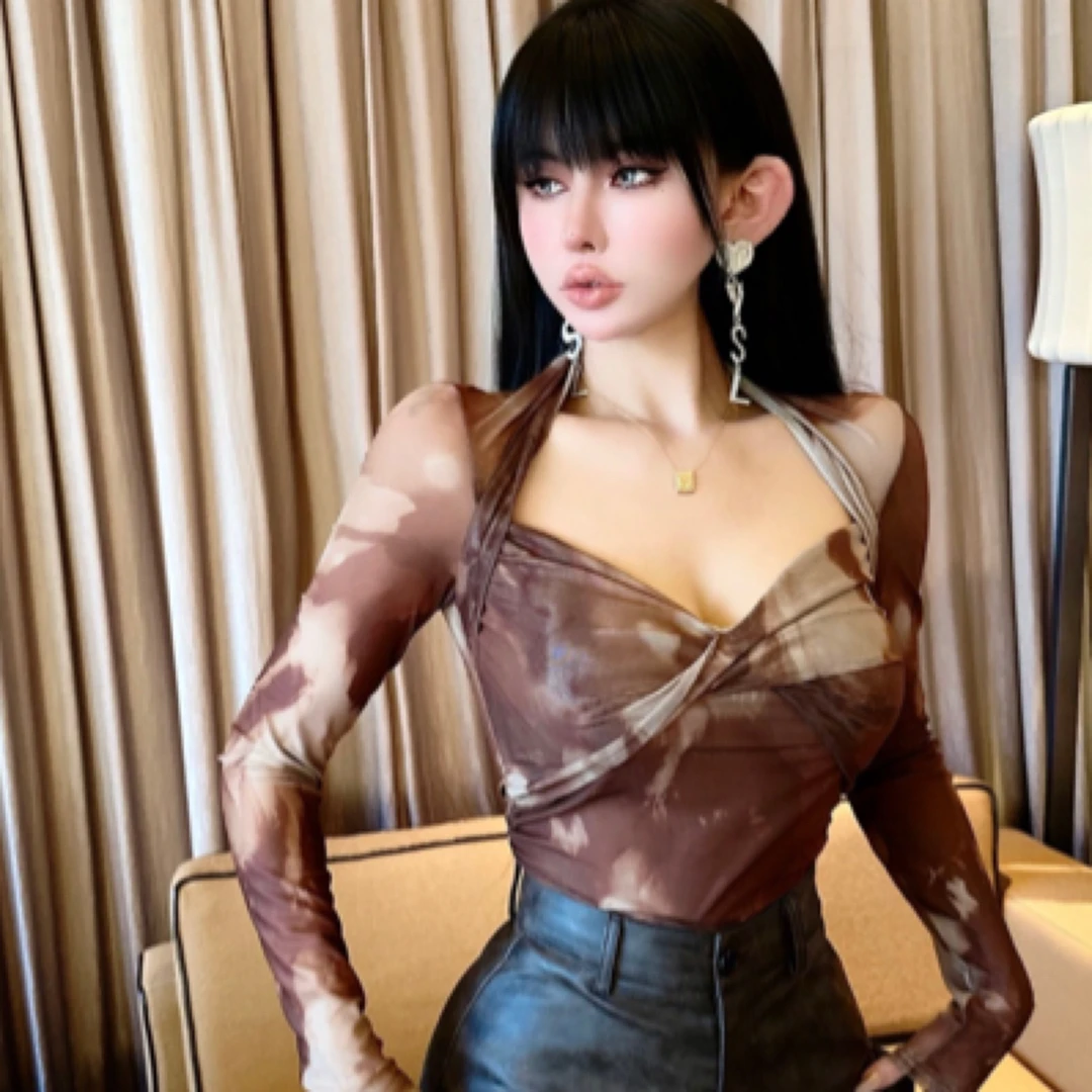 【北欧欧尼】泼墨美学 原创设计性感显瘦小衫