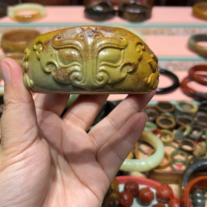 美***6岫岩河磨玉（透闪石质玉）未镶嵌手镯